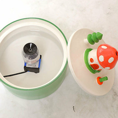 💐50% OFF ! Mushroom-Shaped Ceramic Pet Water Fountain – Encourages Hydration 🐱💧【Limited Offer】
