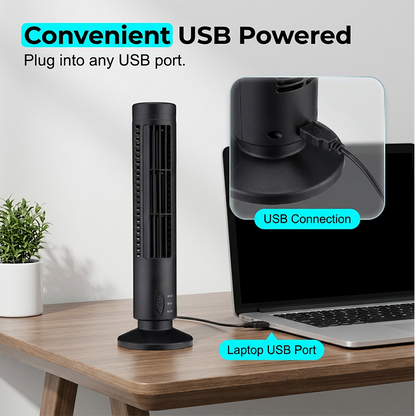 🎁2026 New Arrivals 50% OFF💥 USB-Powered Bladeless Tower Fan