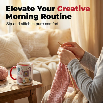 ⏰🔥LIMITED TIME 50% OFF! ☕ Crochet & Knitting Themed Ceramic Coffee Mug – Cute, Durable & Perfect Gift for Yarn Lovers ✨🧶