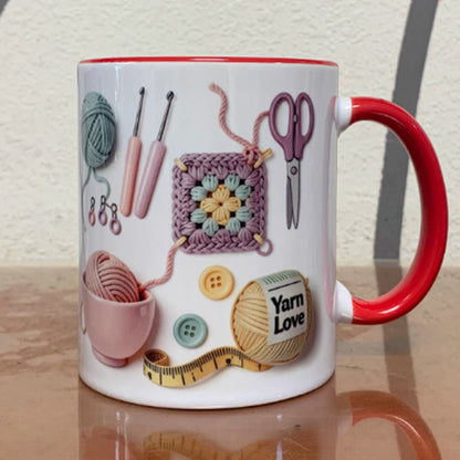 ⏰🔥LIMITED TIME 50% OFF! ☕ Crochet & Knitting Themed Ceramic Coffee Mug – Cute, Durable & Perfect Gift for Yarn Lovers ✨🧶