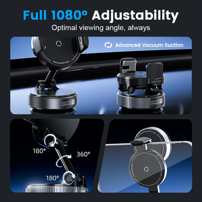 Adjustable Magnetic Car Mount with Vacuum Suction Base