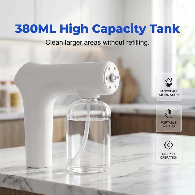 🦠🚫Cordless Nano Atomizer – Touchless Disinfecting & Blue Light 🧴💙