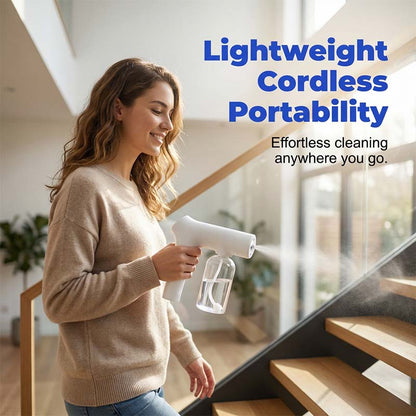 🦠🚫Cordless Nano Atomizer – Touchless Disinfecting & Blue Light 🧴💙