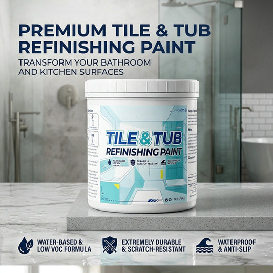 🥳HOT SALE🥳🛁🎨 50% OFF! Tile & Tub Refinishing Paint Kit – Waterproof, anti‑slip finish. Covers stains & cracks. Easy DIY, no pro needed. ✨🛡️