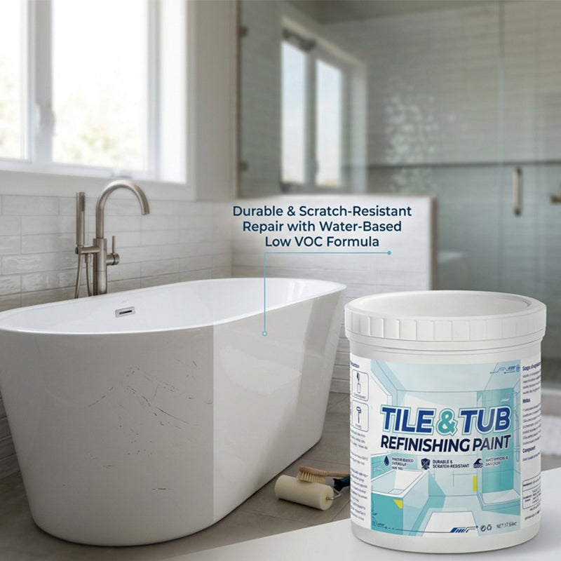 🥳HOT SALE🥳🛁🎨 50% OFF! Tile & Tub Refinishing Paint Kit – Waterproof, anti‑slip finish. Covers stains & cracks. Easy DIY, no pro needed. ✨🛡️