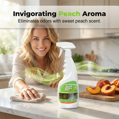 🍑50% OFF NOW ! ✨Heavy Duty Kitchen Degreaser Spray, Powerful Grease‑Melting Fast‑Acting Cleaner, Mild Peach Scent 500ml for Stove & Range Hood