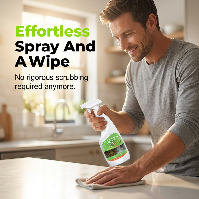 🍑50% OFF NOW ! ✨Heavy Duty Kitchen Degreaser Spray, Powerful Grease‑Melting Fast‑Acting Cleaner, Mild Peach Scent 500ml for Stove & Range Hood