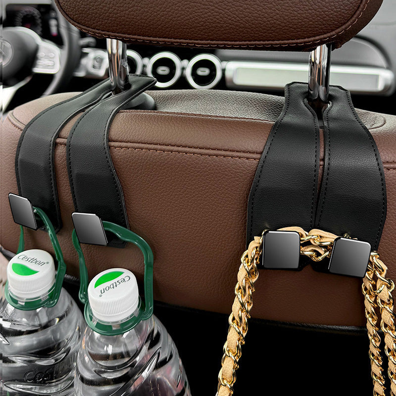 🚗 BUY 2 GET 1 FREE! 🛍️ Car Seat Back Storage Hook – Double Hook Holder – Heavy-duty, easy install & perfect for handbags, groceries or kids' items – keeps your car tidy 🔑