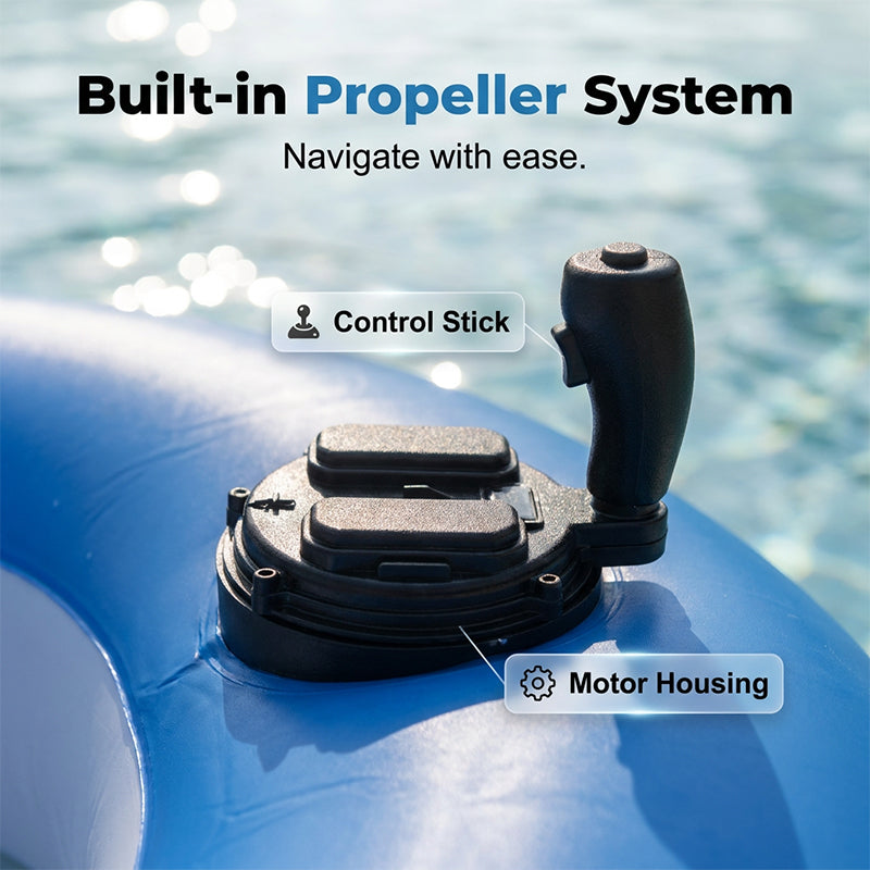 Motorized Inflatable Pool Lounger with Propeller