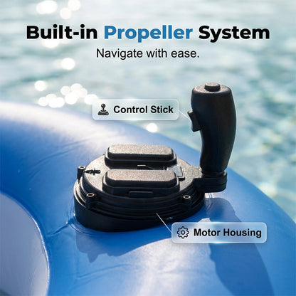 Motorized Inflatable Pool Lounger with Propeller