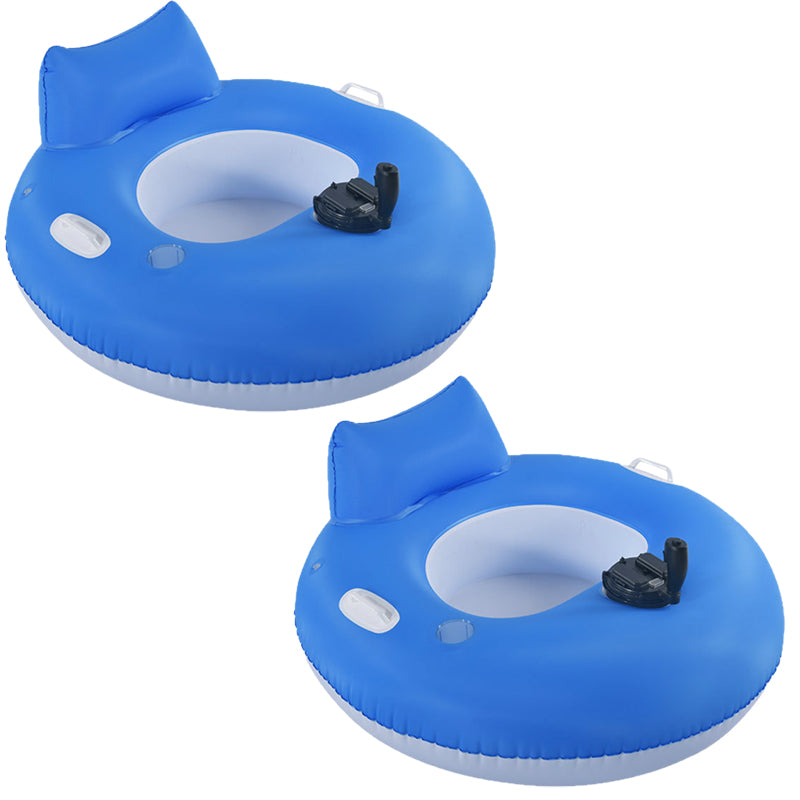 Motorized Inflatable Pool Lounger with Propeller