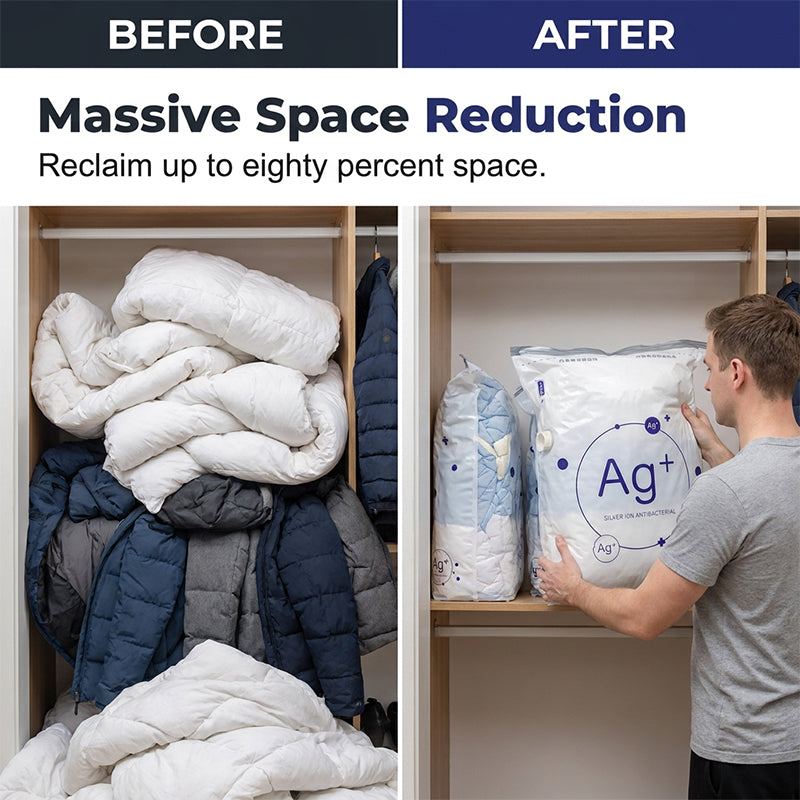 📦💨 Vacuum storage bags for duvets and clothes – save space! 🧺🔽