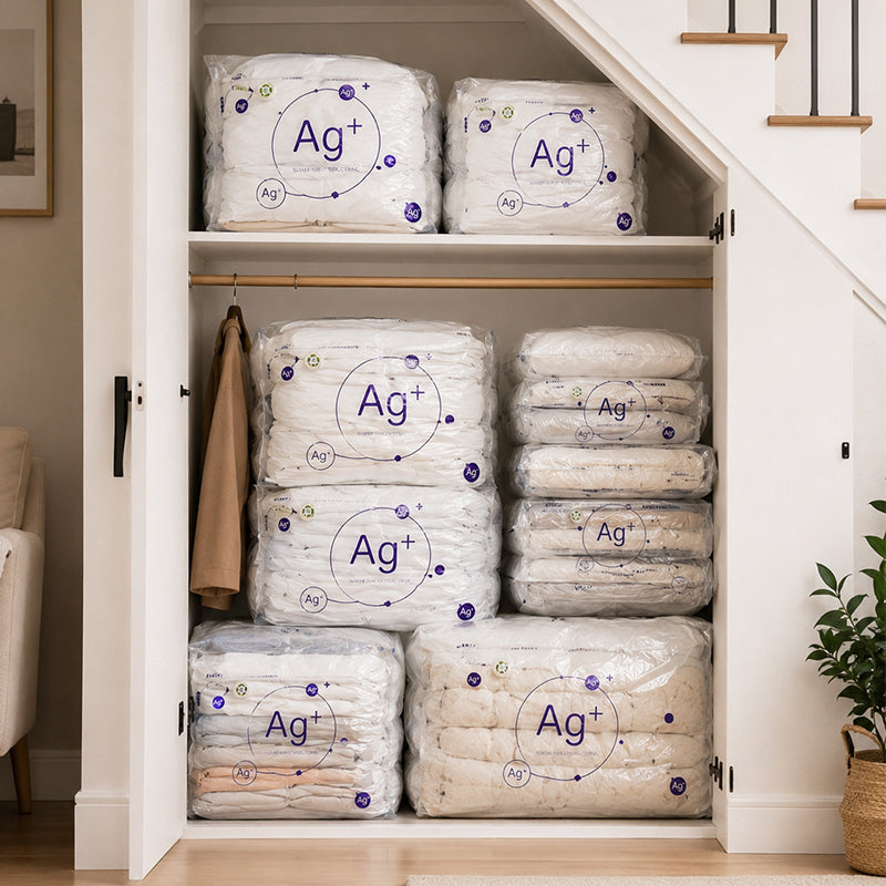 📦💨 Vacuum storage bags for duvets and clothes – save space! 🧺🔽