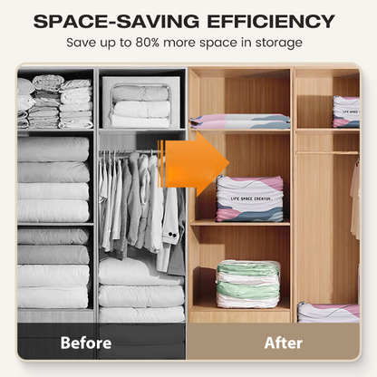 ⏳LAST DAY SALE ONLY $14.99!🏆🧳No‑Pump Vacuum Storage Bags – Press & seal, no pump needed. Saves 80% space, keeps clothes dry & dust‑free. Perfect for bulky bedding & off‑season gear. 🛏️🗄️