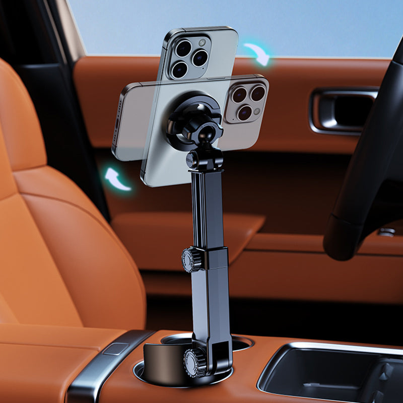 ⏳Time-Limited Special⏰Car Cup Holder Phone Mount – 360° Adjustable, Strong N52 Magnet, One-Hand Operation, Fits All Phones, Stable Magnetic & Clamp Models for Safe Driving