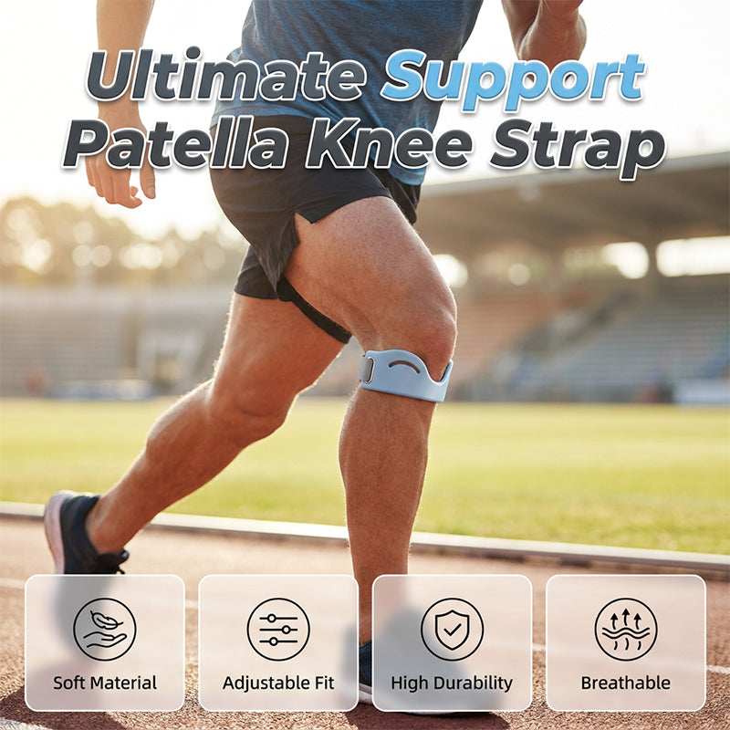 🦵 Patella Brace – Silicone, Shock-Absorbing, Breathable, Dual-Buckle 🏃