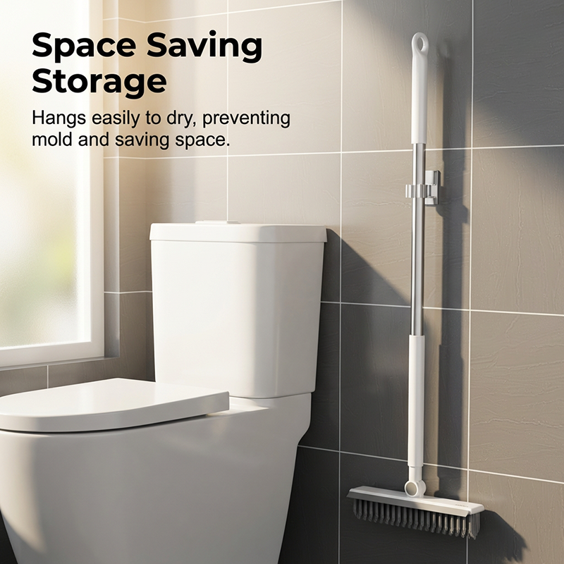 📢📢50% OFF !! ⏰2-in-1 Grout & Corner Scrubber Brush with Squeegee🧹