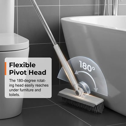 📢📢50% OFF !! ⏰2-in-1 Grout & Corner Scrubber Brush with Squeegee🧹