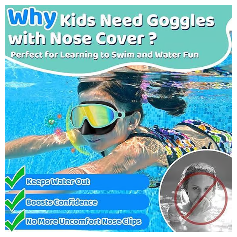 ⏳LAST DAY SALE ONLY $29.99!!🔥Vvinca Kids’ Anti-Choke Swim Goggles🥽UV Protection • Anti-Fog • Shatterproof Lenses • With Nose Cover🏊‍♀️✨Perfect for Swimming Lessons, Beach & Summer Holidays ☀️🇬🇧