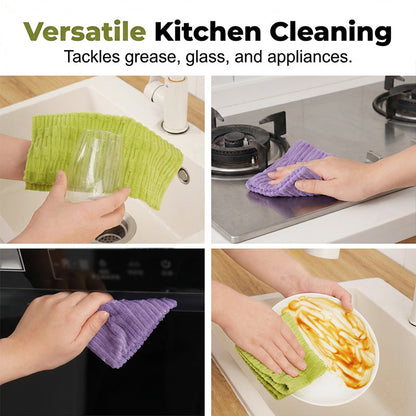 🧼50% OFF HOT SALE 50K+ Sold! ✨Multipurpose Tear-Off Reusable Cleaning Cloth Roll, Pre-Cut Absorbent Microfiber Wipes for Kitchen Bathroom Household Cleaning