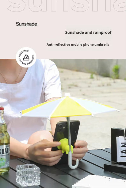 Outdoor cycling mobile sunshade stand for motorcycle umbrella - Compact sun protection and rain protection