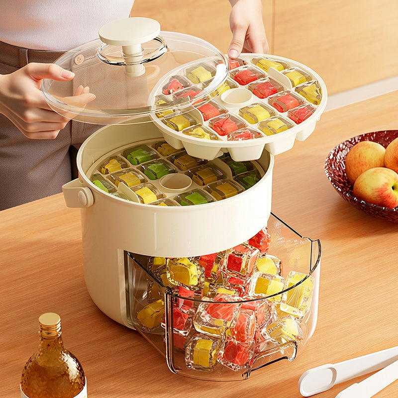 ☀️HOT SALE 50% OFF💜2-in-1 Ice Maker Mold and Drawer Container