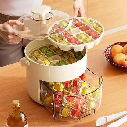 ☀️HOT SALE 50% OFF💜2-in-1 Ice Maker Mold and Drawer Container
