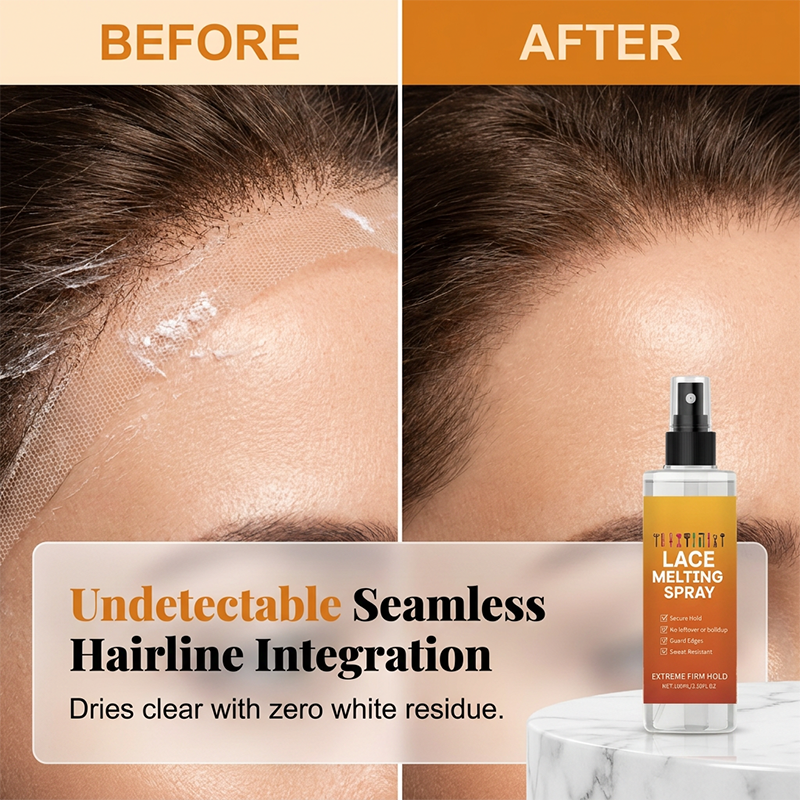 🥳2026 HOT SALE🥳💞50K+ SOLD!🧴🌿 50% OFF! Lace Wig Melting Spray – Moisturising formula, stops itching. Strong hold, easy wash out. Perfect melt every time! 💇‍♀️✨