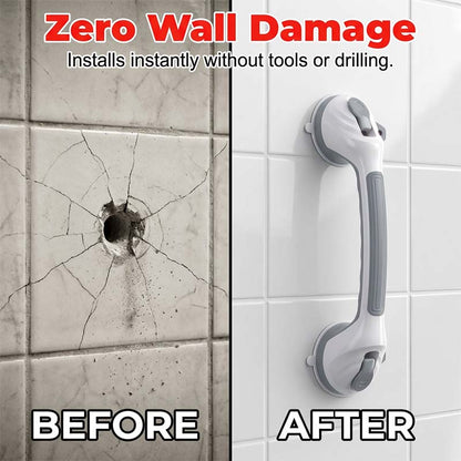 🚿🔒 Suction Cup Grab Bar – 50% OFF! Tool-free install on tiles & glass, strong vacuum hold, removable & reusable – no drilling needed. 💯