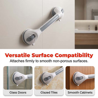 🚿🔒 Suction Cup Grab Bar – 50% OFF! Tool-free install on tiles & glass, strong vacuum hold, removable & reusable – no drilling needed. 💯