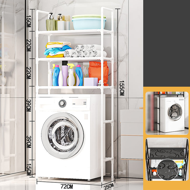 🎉 2026 Sale — Over 36100 Sold! 🔥Freestanding Over Toilet & Washing Machine Storage Shelf｜No Drill Bathroom Laundry Organizer ✨