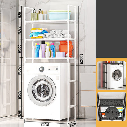 🎉 2026 Sale — Over 36100 Sold! 🔥Freestanding Over Toilet & Washing Machine Storage Shelf｜No Drill Bathroom Laundry Organizer ✨