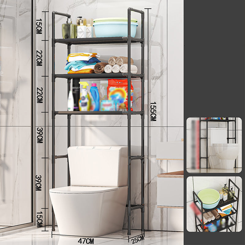 🎉 2026 Sale — Over 36100 Sold! 🔥Freestanding Over Toilet & Washing Machine Storage Shelf｜No Drill Bathroom Laundry Organizer ✨