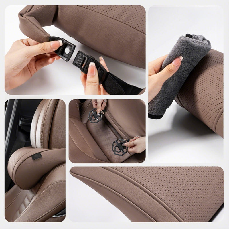 🚗💤 Relieve Driving Fatigue! Universal Memory Foam Car Headrest Neck Pillow, Ergonomic Support Auto Neck Cushion for Long Road Trips