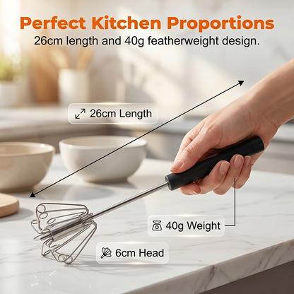 🎁Last Day Promotion 50% OFF🔥Stainless Steel Semi-Automatic Hand Egg Beater