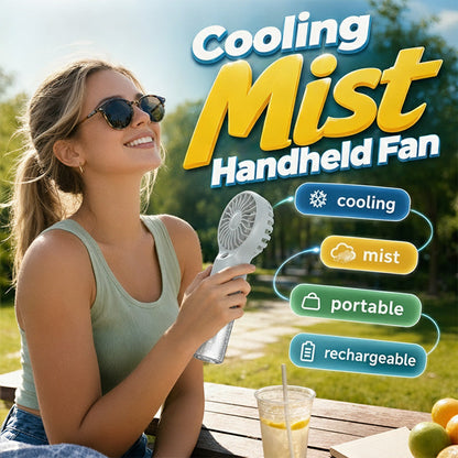 🥳2026 HOT SALE🥳💞50K+ SOLD!🧊✨Portable Handheld Mist Cooling Fan
