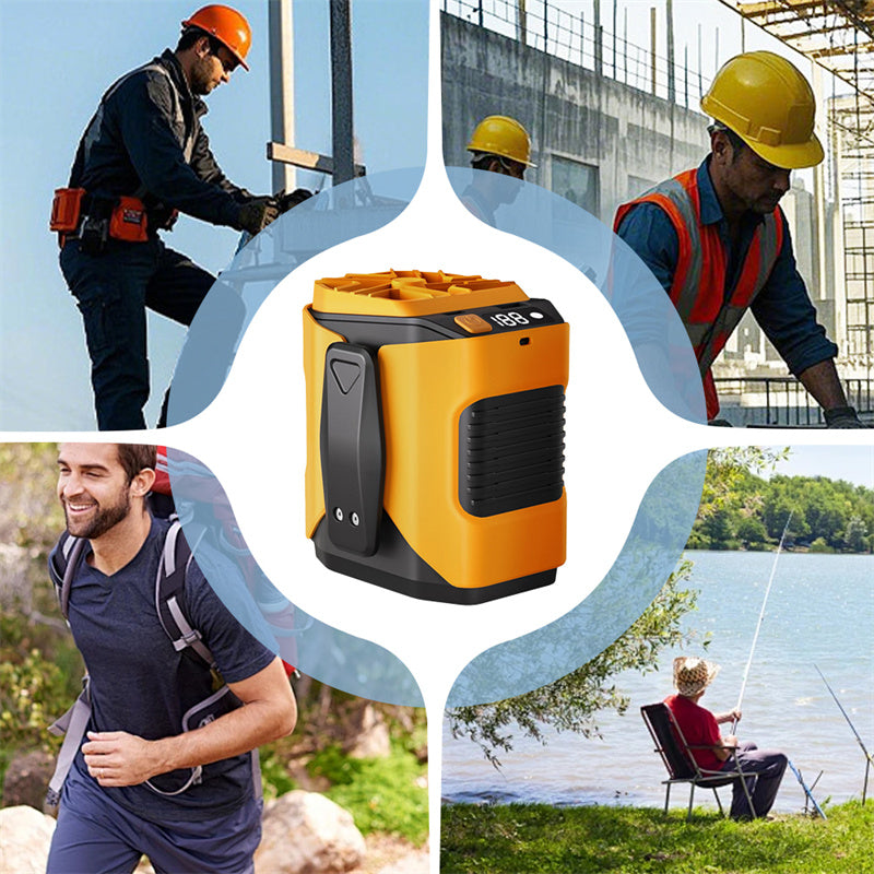 🔥LAST DAY 50% OFF🔥6000mAh Multifuntion Waist Fan with 100 Speeds & Flashlight