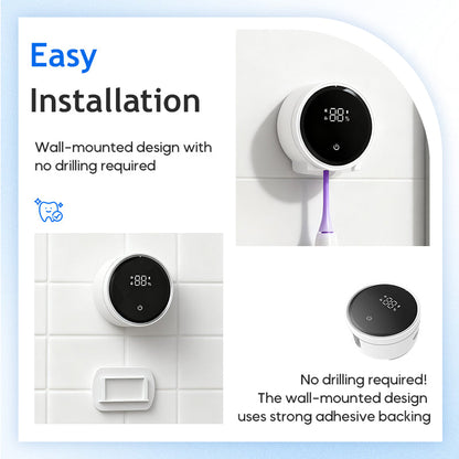 💎 LIMITED-TIME 50% OFF! ✨Wall-Mounted UV Sterilizer Smart Toothbrush Holder