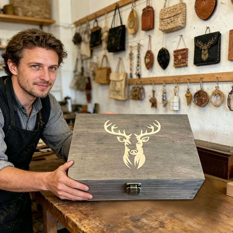 🔥New Hot Selling❤️‍🔥 Wooden Hunting Memory Box