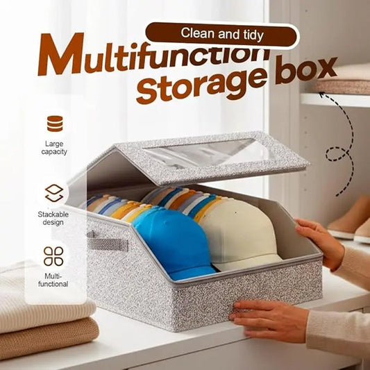 📢📢 50% OFF ⏰Stackable Hat Storage Box with Clear Window
