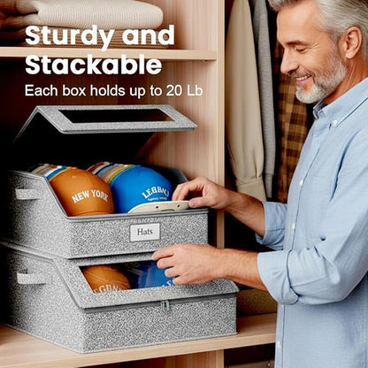 📢📢 50% OFF ⏰Stackable Hat Storage Box with Clear Window