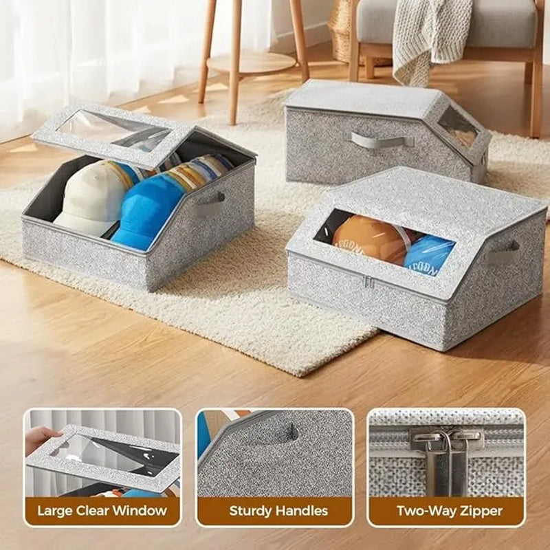 📢📢 50% OFF ⏰Stackable Hat Storage Box with Clear Window