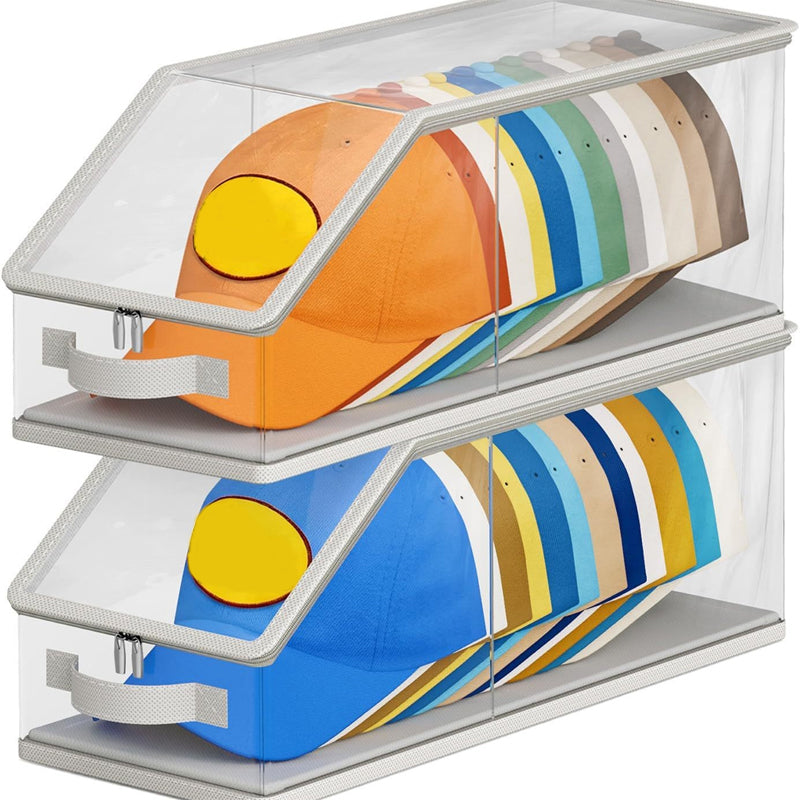 📢📢 50% OFF ⏰Stackable Hat Storage Box with Clear Window