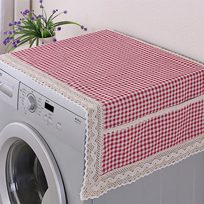 💖LAST DAY SALE!!💖✨Cotton Linen Refrigerator Dust Cover with Pockets