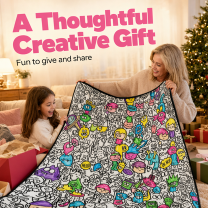 🥳2026 HOT SALE🥳💞Family Bonding DIY Drawing Blanket