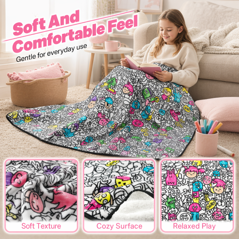 🥳2026 HOT SALE🥳💞Family Bonding DIY Drawing Blanket