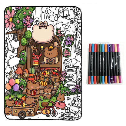 🥳2026 HOT SALE🥳💞Family Bonding DIY Drawing Blanket