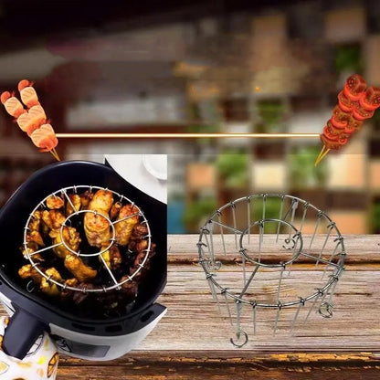 💖LAST DAY SALE!!💖✨Stainless Steel Round Oven Grill with Skewer