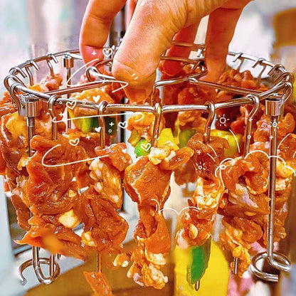 💖LAST DAY SALE!!💖✨Stainless Steel Round Oven Grill with Skewer