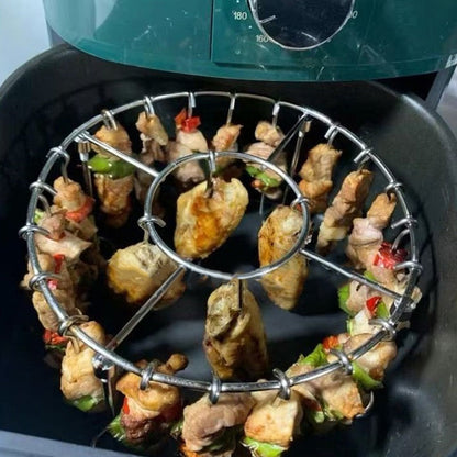 💖LAST DAY SALE!!💖✨Stainless Steel Round Oven Grill with Skewer